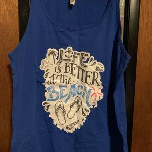 “Life is better at the beach” tank top